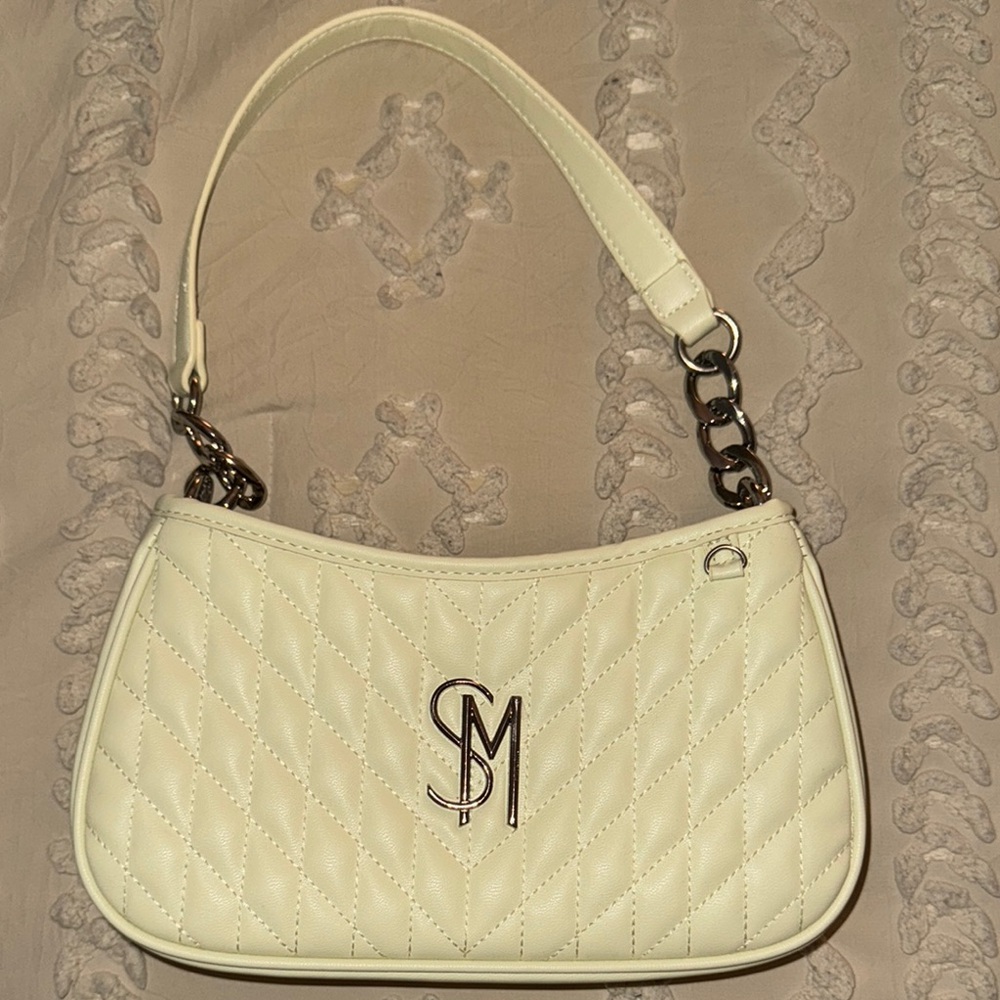 steve madden butter yellow shoulder bag